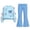 Light Blue, variant on Asgosdo Fall Two Piece Sets for Girls Bow Long Sleeve Top and Flared Pant Cute Casual Outfits Teen Winter Clothes Size 5-15Y