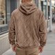 thumbnail image 2 of Blusa de manga larga con capucha para hombre, jersey de color liso, forro polar, bolsillo con cordón, sudadera de manga larga con capucha, blusa de poliéster para hombre, 2 of 7