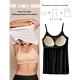 thumbnail image 3 of COMFREE Plus Size Camisole for Women with Build in Bra Adjustable Spaghetti Straps Yoga Top Flowy Tank Top Casual Cami (S-4XL), 3 of 6