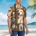 thumbnail image 5 of Golden Retriever Dog Hawaiian Shirts For Men, Summer Short-Sleeve Relaxed-Fit Button-Down Shirts 3x-Large, 5 of 9