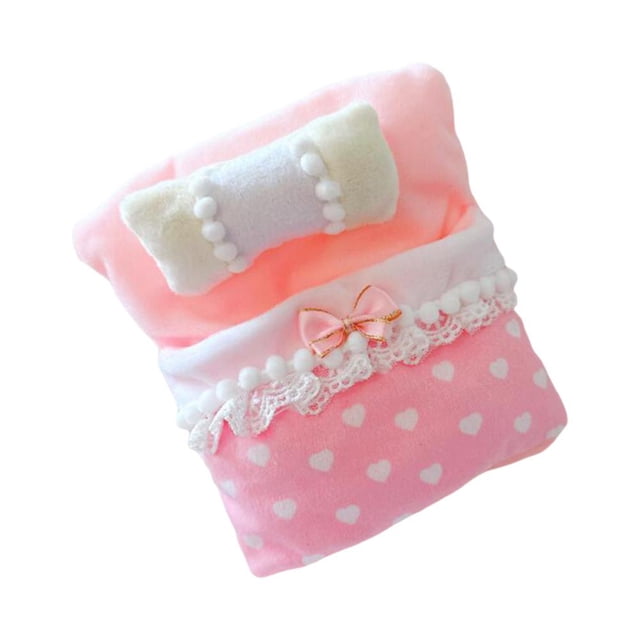 Accessoires de Poupée en Coton Lit de Poupée Couette Oreiller