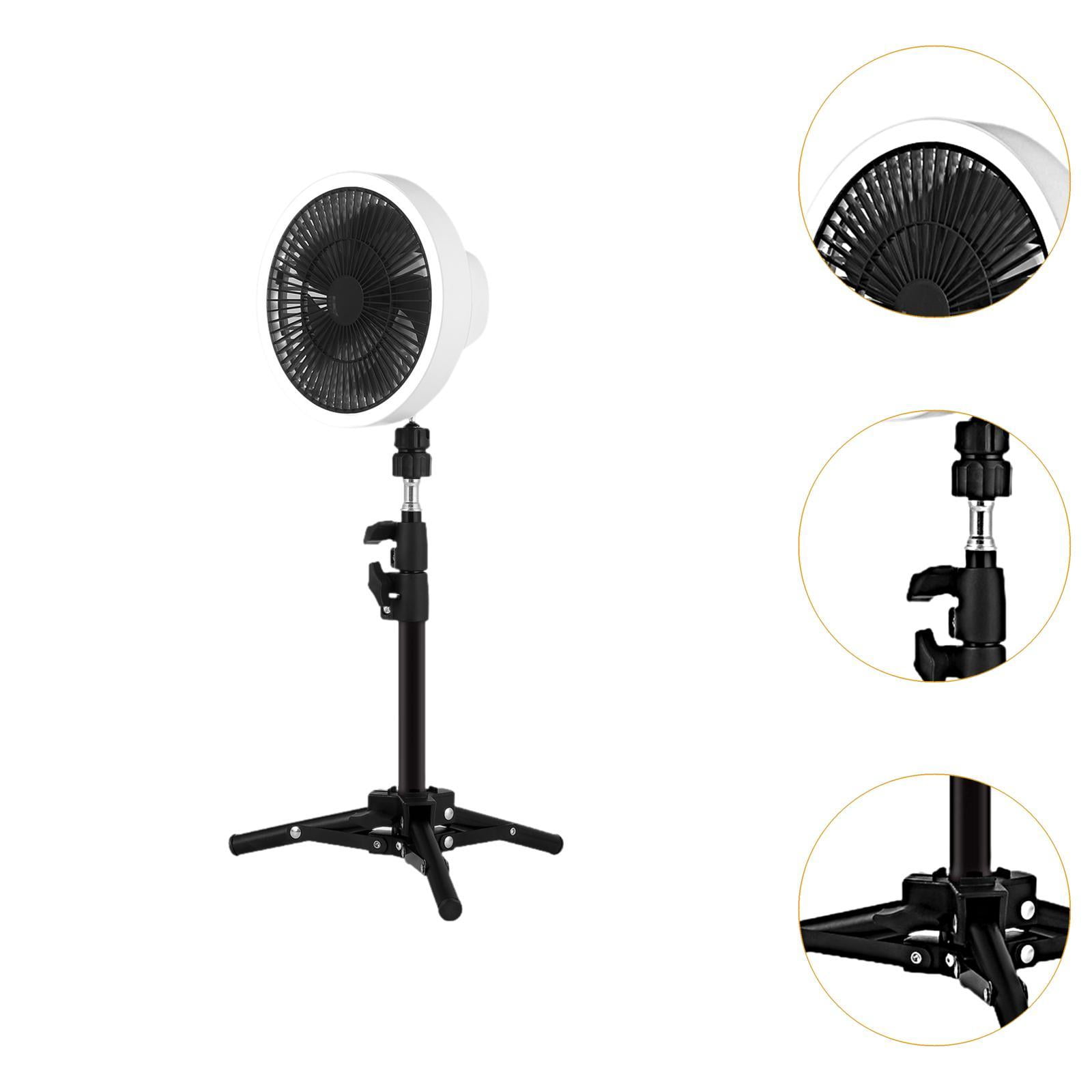 Tongina Tent Fan Camping Fan Tripod Table Fan Hanging Fan Lantern Desk Fan Tripod Fan for Camping Office Bed Bedroom Car White
