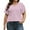 #1 Pink, variant on VDJ Women Dressy Tops Summer Short Sleeve Plus Size Casual Light Weight Oversize Fashion Pink Blouses Size 3XL