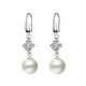 thumbnail image 2 of HomeKingdee Plumeria Pearl Drop Earrings for Women - 925 Silver-Platedy Dangle Earrings with Zirconia for Wedding and Everyday Jewelry, 2 of 9