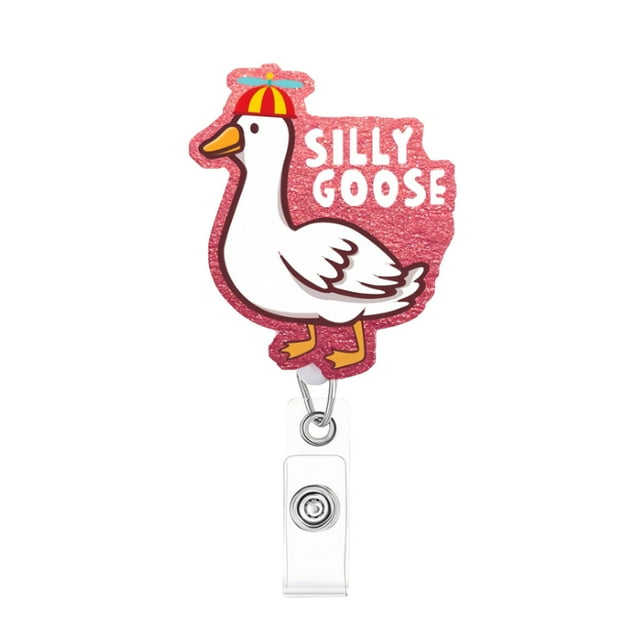 Cute and Funny Badge Reel with Clip for Doctors Teachers Students and Workers - Cartoon Pattern for Workplace Induction and Graduation