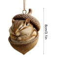 thumbnail image 3 of 3D Forest Animal Acorn Ornaments, Woodland Christmas Decor with Realistic Animal Figures, Pine Cone Animal Decoration, Party Decor, Resin Hanging Ornament for Home Decor, 3 of 4
