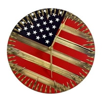 Anckoeil Flag Clock Wooden Handicrafts Flag Hand Made Bullets Clock Decoration Pendant Clock Pendant