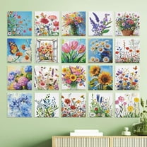 20 Pack Art Acoustic Panels, Sound Proof Panels for Walls, 40 x 32 In Soundproof Wall Panels, Wall Art Decorative, Acoustic Treatment for Home, Studio(Watercolour Flowers)