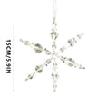 thumbnail image 3 of Glitter Snowflake Christmas Ornaments - Sparkling Snowflakes for Xmas Tree Decor, Winter Wonderland Party Supplies, Holiday Home Decorations for Indoor Outdoor Seasonal Festive Display, 3 of 8