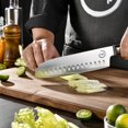 thumbnail image 3 of Santoku Knife - 7 inch Santoku Chef Knife, HC Stainless Steel 7Cr17Mov Kitchen Knife, 3 of 6
