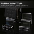 thumbnail image 6 of 3 Tier Clear Acrylic Wallet Display Stand Organizer Shelf Ladder Riser for Small Handbags, Wallets, Glasses, and Card Holder Rack, 6 of 6