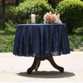 thumbnail image 3 of SquarePie Sequin Tablecloth Round 50 Inch Navy Blue Table Linen for Wedding Birthday Party, 3 of 5
