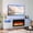 Gray, variant on Easoger Fireplace TV Stand for TVs up to 80", TV Stand with 36'' Electric Fireplace, LED Lights Entertainment Center, TV Console, White