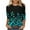 Multicolor#4, variant on Tnhcen Women's Fall Vintage Print Crewneck 7/8 Sleeve Basic T-Shirt - Plus Size Friendly Autumn Casual Tops S-5XL