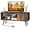 Rustic Brown, variant on GHooa TV Stand for 48 Inch TV, Mid Century Modern Entertainment Center with Storage Cabinet, TV Media Console for Living Room, Bedroom, Black