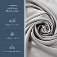 thumbnail image 3 of Fishers Finery 19 Momme 100% Pure Mulberry Silk Pillowcase for Hair & Skin, Grade 6A, Standard, Silver, 3 of 8