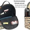 thumbnail image 5 of Lsque Funny Chicken Pattern Backpack – School Travel Canvas Daypack with Ergonomic Padded Straps, Multiple Compartments & Leather Handle, 5 of 5