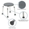thumbnail image 4 of Flash Furniture HERCULES Series Tool-Free and Quick Assembly, 300 Lb. Capacity, Adjustable Gray Bath & Shower Stool, 4 of 17