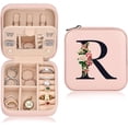 thumbnail image 1 of Personalized Jewelry Boxes for Women, Cute Pink Travel Room Accessories Essentials, College Graduation Gifts, 1 of 7