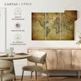 thumbnail image 4 of Elephant Stock Sepia World Map Wall Art - Horizontal Multi Panel Canvas - Living Room Wall Decor - Map Multi Panel - Yellow And Black Decor - 38" x 24", 4 of 4