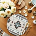 thumbnail image 2 of Southwest Ethnic Round 13 Inch Placemats Set of 8, Boho Aztec Tribal Abstract Aesthetic HeatResistant Non Slip Place Mats for Dining Table, Wipeable Braided Kitchen Table Mats for Housewarming, 2 of 9