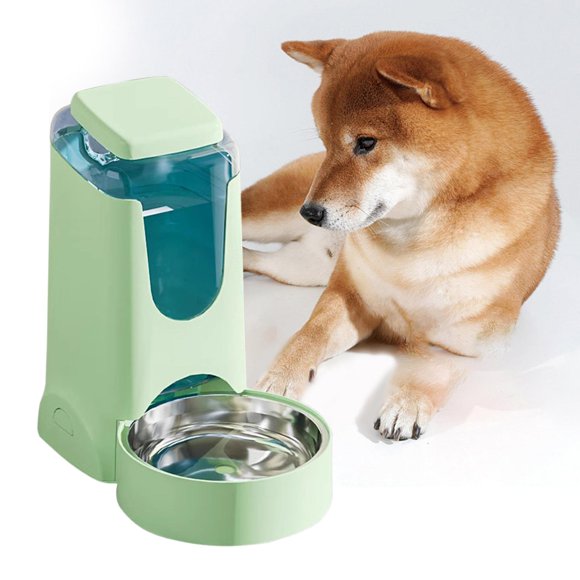 Dispensador automático de agua para mascotas, alimentador de agua para perros, estación de alimentación grande sin goteo, fuente de agua para mascotas Verde Yinane Dispensador Automático