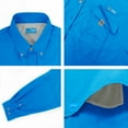 thumbnail image 3 of Tuna Men's Fishing Long Sleeve Button Down UPF 50+ Sun Protection Soild Waterproof Fast Dry Shirts (Vivid Blue 13# S), 3 of 5