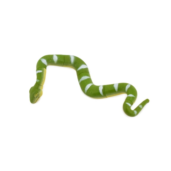 Snake, Green Boa, With Rotating Parts, Plastic Reptile, Educational, Realistic Hand Painted, Figure, Lifelike Model, Figurine, Replica, Gift, 4" F056 B193