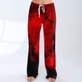 thumbnail image 4 of WTOBBY Women's Festive Halloween Print Drawstring Waist Casual Pants with Vibrant Designs, Comfortable Trousers Cut for Autumn Celebrations and Everyday Fun Wear,Black L, 4 of 6
