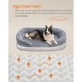 thumbnail image 3 of Feandrea Cama para Perros Grandes, 91 x 68 x 18 cm, Funda Extraíble y Lavable, Forro Repelente al Agua, Bordes Elevados, Gris Claro, 3 of 5