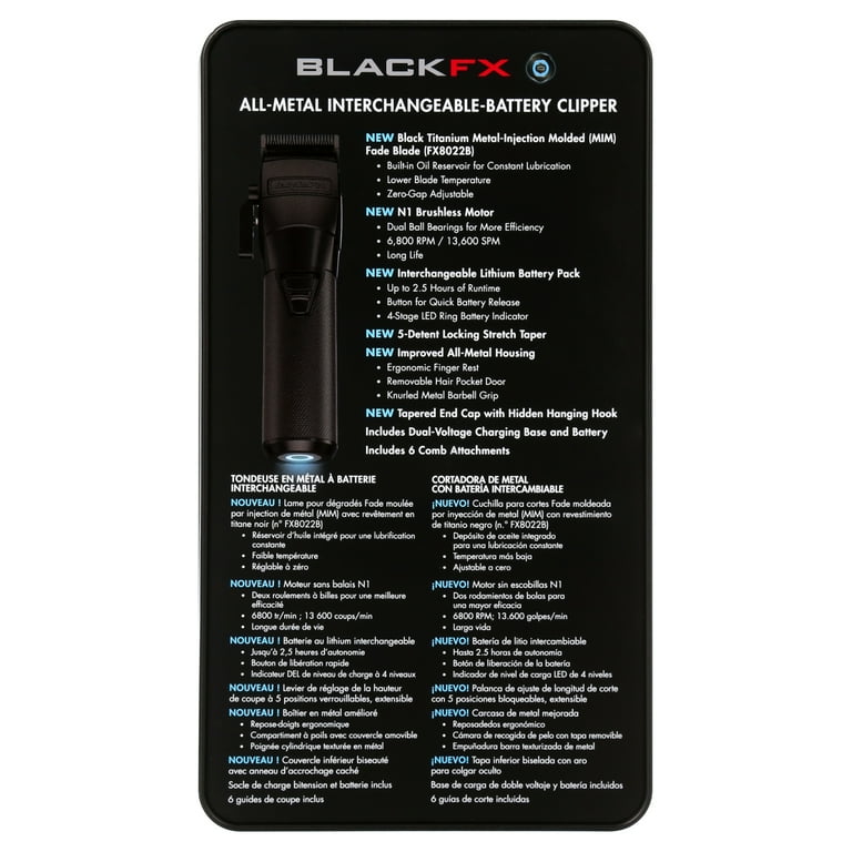 BabylissPRO BlackFX FXONE Zero-Gap Adjustable with Dual Ball BabylissPRO BlackFX FXONE Zero-Gap Adjustable with Dual Ball