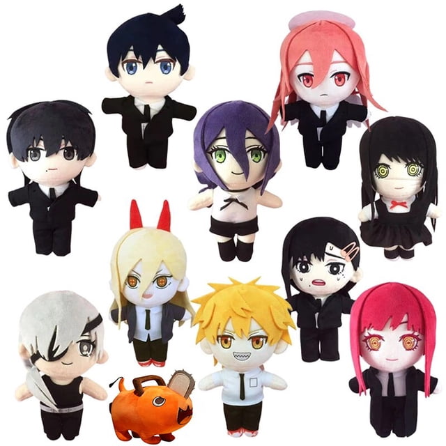 Chainsaw man Makima angel devil Denji Reze Power Mitaka Asa Higashiyama komi Pochita 20cm cartoon plush toy zhangmengya LED