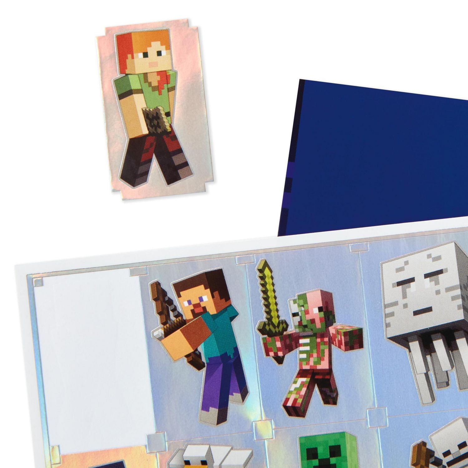 Hallmark Minecraft Birthday Card for Kids with Stickers