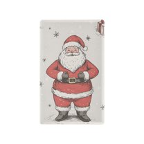 Yayeee Blank Wall Plate Cover 1-Gang 4.5"x2.7" Home Unused Decorative Outlet, Beige Christmas Santa