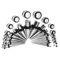 thumbnail image 1 of 2x36 Piezas Kit De Estiramiento De Medidores De Oreja Plug Taper 14G-00G Expander Silver Zulema  Kit de estiramiento de medidores de oreja, 1 of 8