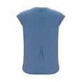 thumbnail image 5 of Charella Ladies Sleeveless Cotton Tank Tops 2024 Summer Tanks Tshirts Crewneck Solid Basic Tees with Side Splits (3X-Large, Navy), 5 of 7