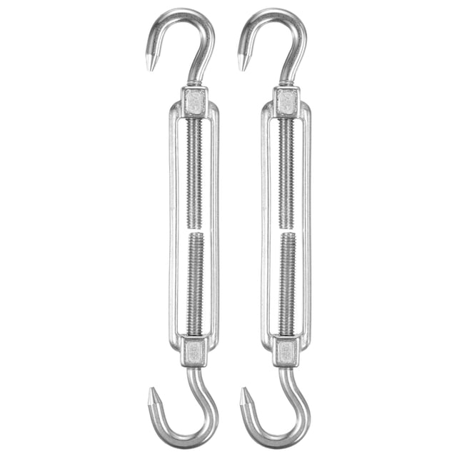 Uxcell Lot de 2 Crochet à Boucle, M6 Acier Inoxydable Boucles Lourdes Corde Métallique Tension Réglable