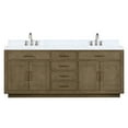 thumbnail image 2 of Grey Oak 84" W X 22" D Double Bath Vanity With Marble Top & Faucet - Soft Close Cabinet Faucets Solid Wood And Plywood Panels 84 In. 22 Included Links, 2 of 4