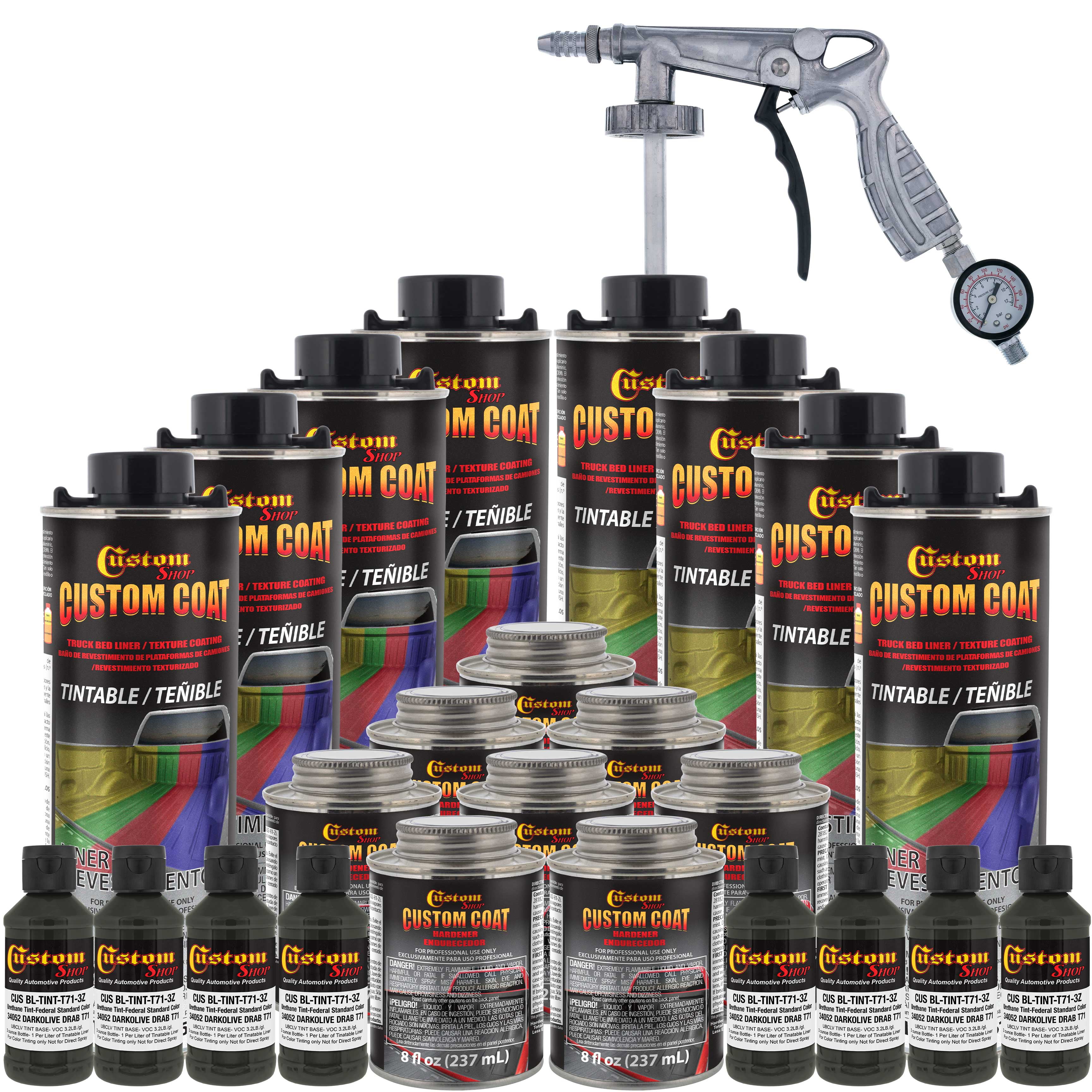 Custom Coat 34052 USMC Dark Olive Drab T71 Urethane SprayOn Truck Bed