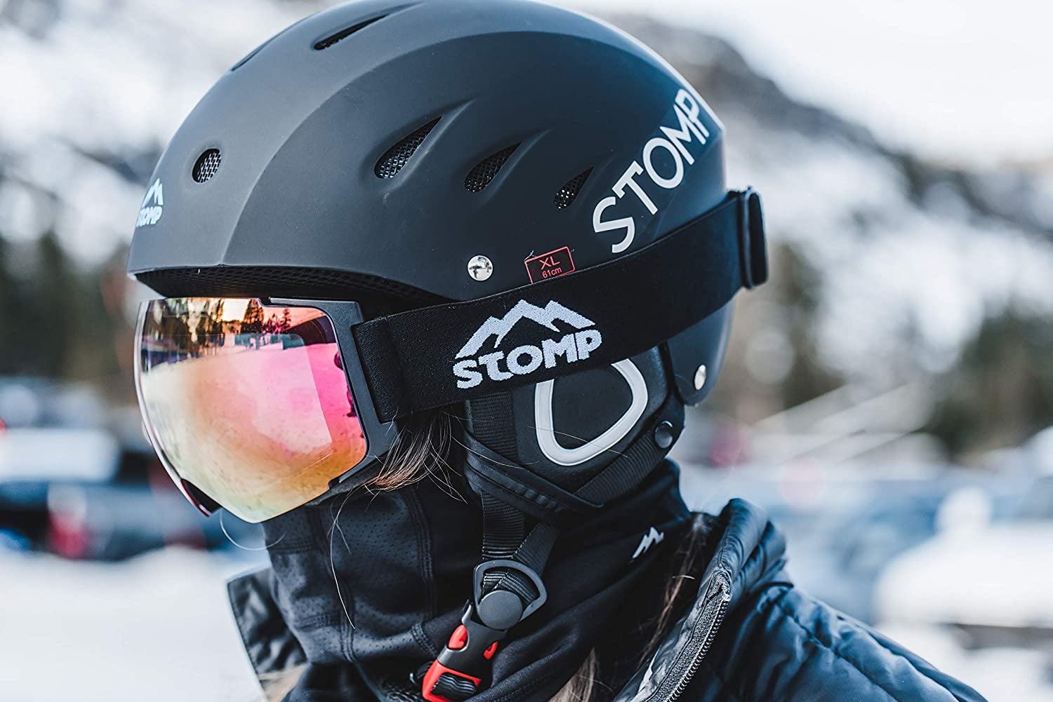 Interchangeable Lens 100% UV400 Protection Snow Goggles for Men & Women Stomp Ski Goggles PRO Frameless 