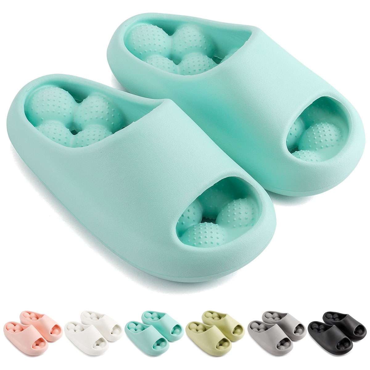 Deago Pillow Slippers for Women and Men Massage Bubble Clouds Slippers