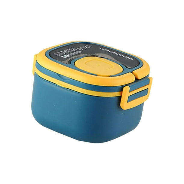 Fiambrera portátil hermética, caja para aperitivos, contenedor para ensaladas, almacenamiento de alimentos fríos o calientes, caja Bento para , Polipropileno azul Macarena Contenedores de Almuerzo