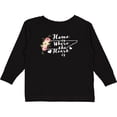 thumbnail image 3 of Inktastic Tennessee Home is Where the Heart is with Watercolor Floral Girls Long Sleeve Toddler T-Shirt, 3 of 5