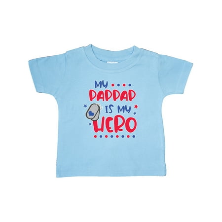 

Inktastic Memorial Day My Pappap is My Hero Gift Baby Boy or Baby Girl T-Shirt