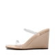 thumbnail image 3 of Sandalia DREAM PAIRS Cuña Dos Tiras Punta Cuadrada Nude 8.5, 3 of 5
