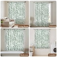 thumbnail image 5 of Green Ivy Leaves Semi Sheer Curtains Drapes for Living Room,Bedroom,French Doors Window 84 Inches Long,Spring Plants Botanical Modern Country Rod Pocket Chiffon Curtain Drapery Voile Draperies Panel, 5 of 8