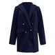 thumbnail image 3 of Blazer para mujer, chaqueta lisa con cuello vuelto, abrigo de manga larga, abrigo para mujer, 3 of 5