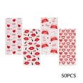 thumbnail image 2 of HOARBOEG 50pcs OPP Valentine's Day Cookies Gift Gift Packaging Candy Bag, 2 of 6