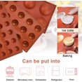 thumbnail image 7 of BUZIFU 3 Pcs Semi Circular Silicone Mold, 6/15/24 Holes Silicone Mold Semi Sphere Mold Flexible Baking Mold Easy to Release Silicone Mould for DIY Cake Decoration, Jelly, Pudding, Chocolate(3 Size), 7 of 7