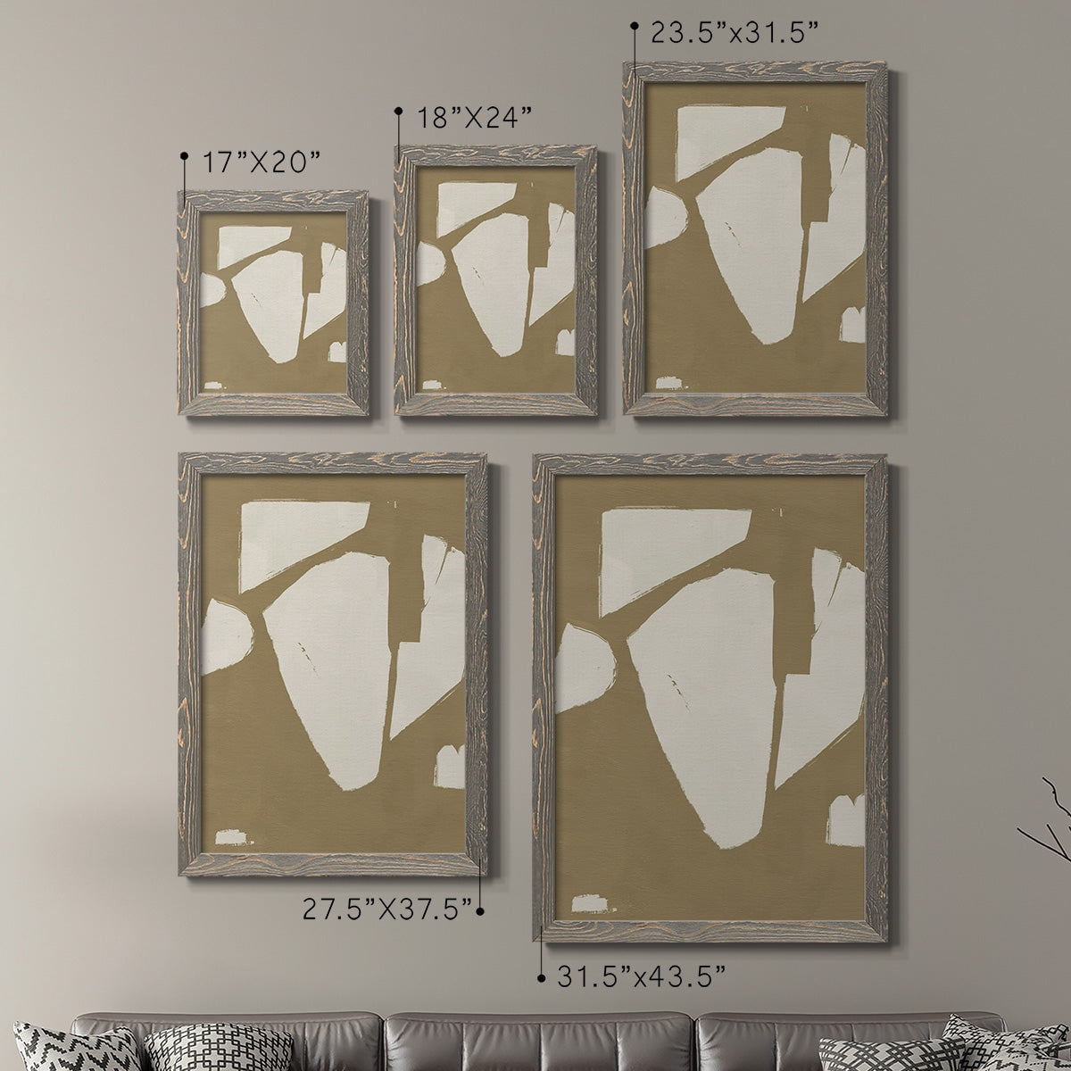 Chunky Abstract III - Premium Framed Canvas 2 Piece Set - Ready to Hang